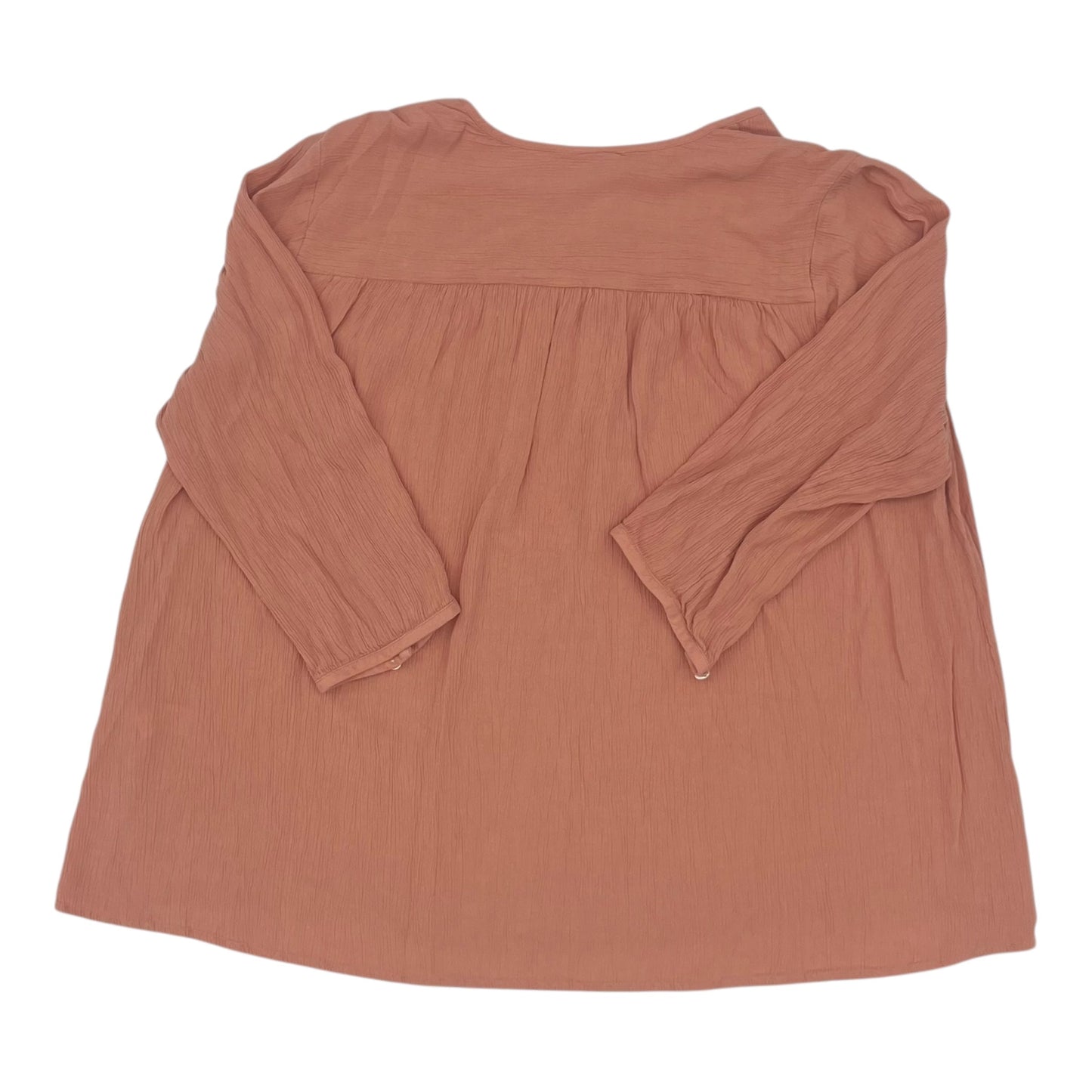 Top 3/4 Sleeve By Pure Jill In Peach, Size:Xl