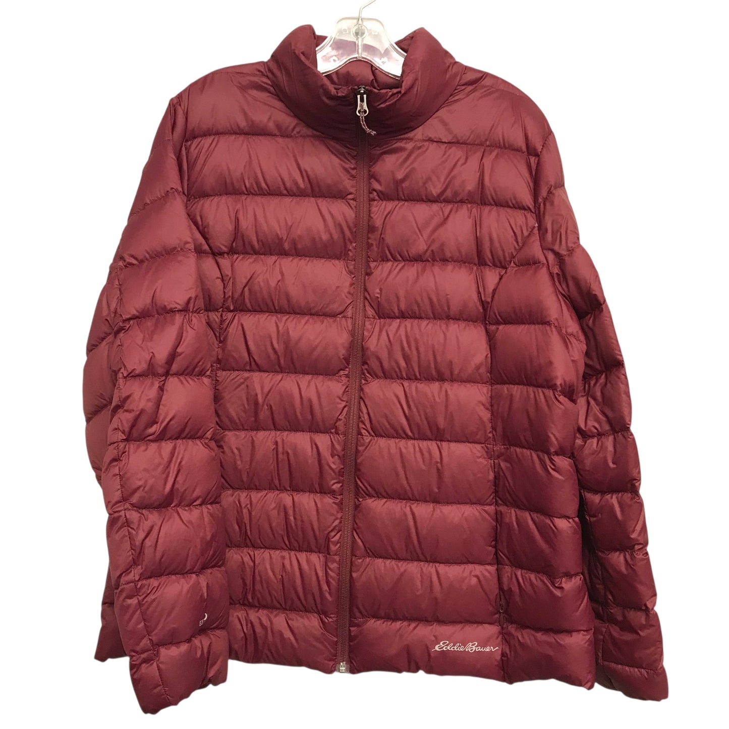 Coat Puffer & Quilted By Eddie Bauer In Maroon, Size:2X