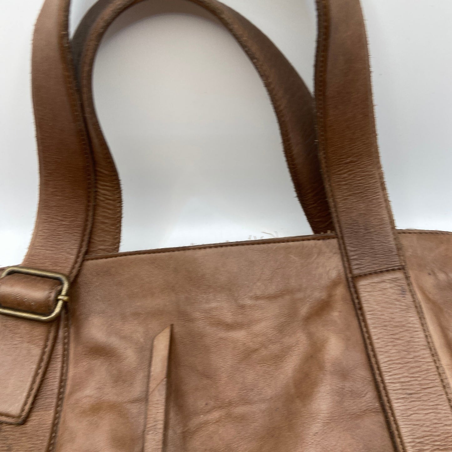 Tote Leather By Valentina, Size: Large