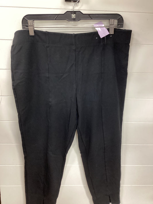 Capris By Stylus In Black, Size:1X