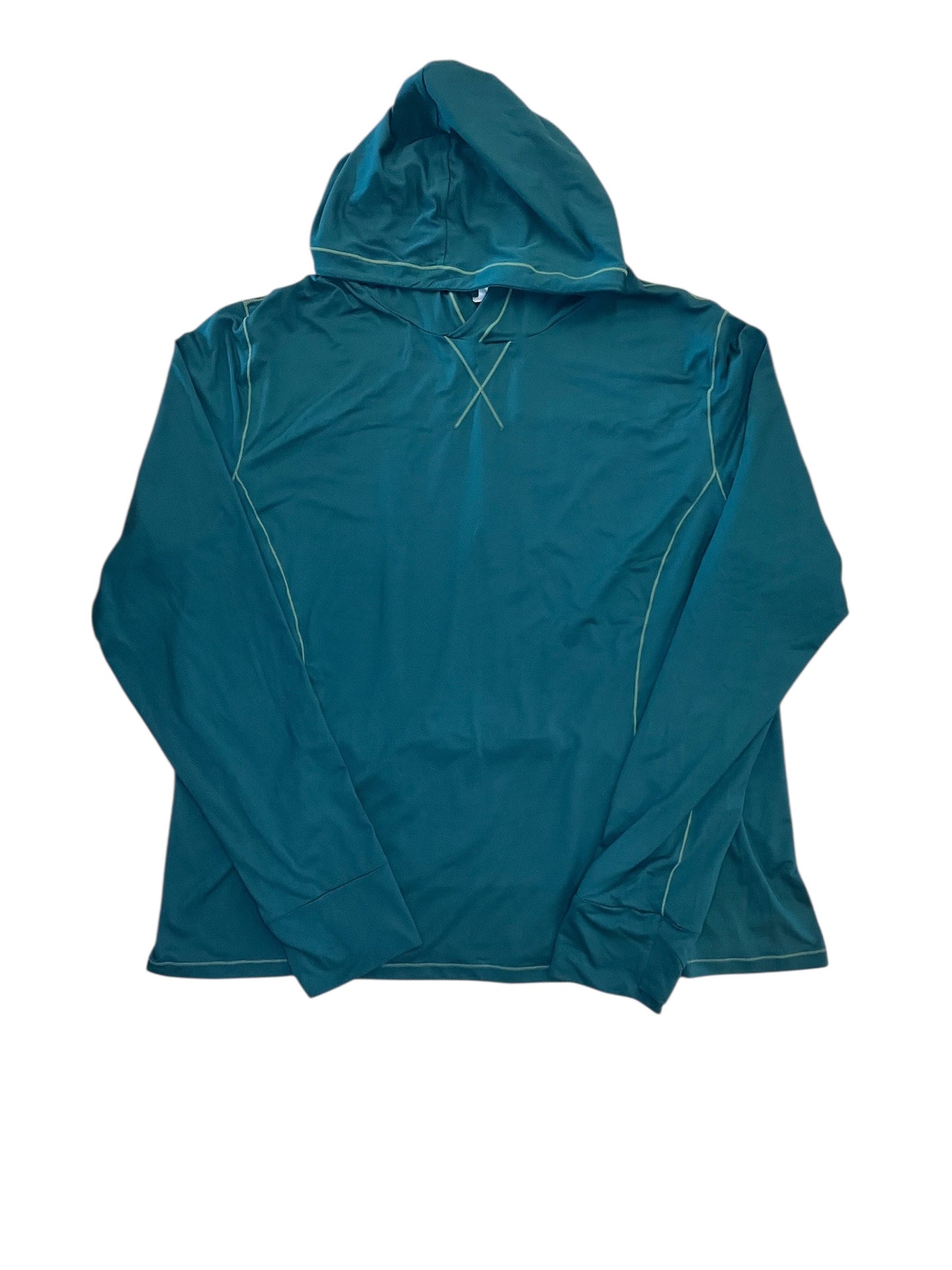 Athletic Top Ls Hoodie By Fabletics In Green, Size:3X