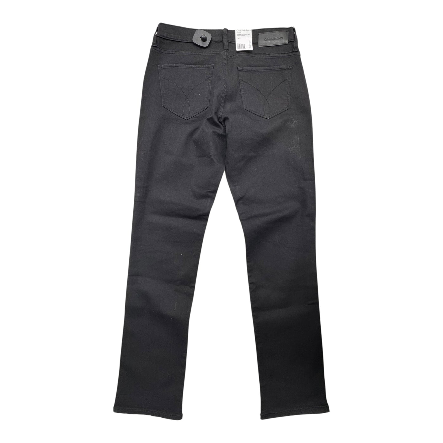 Jeans Straight By Calvin Klein In Black Denim, Size:14