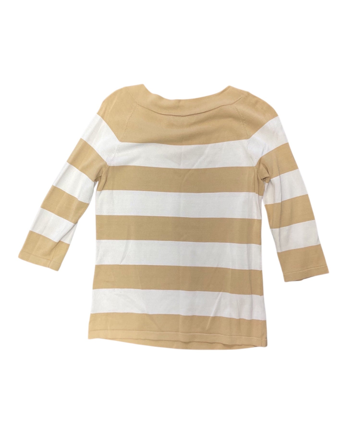 Top Ss By Jones New York In Tan & White, Size:M