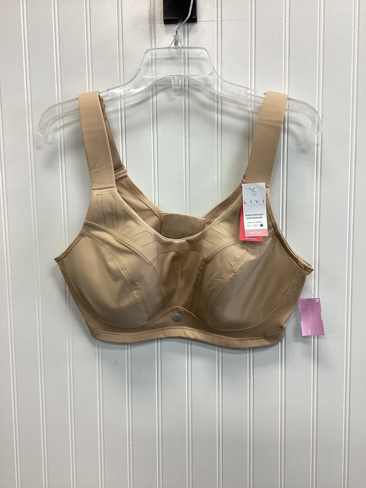 Athletic Bra By Livi Active In Tan, Size:1X