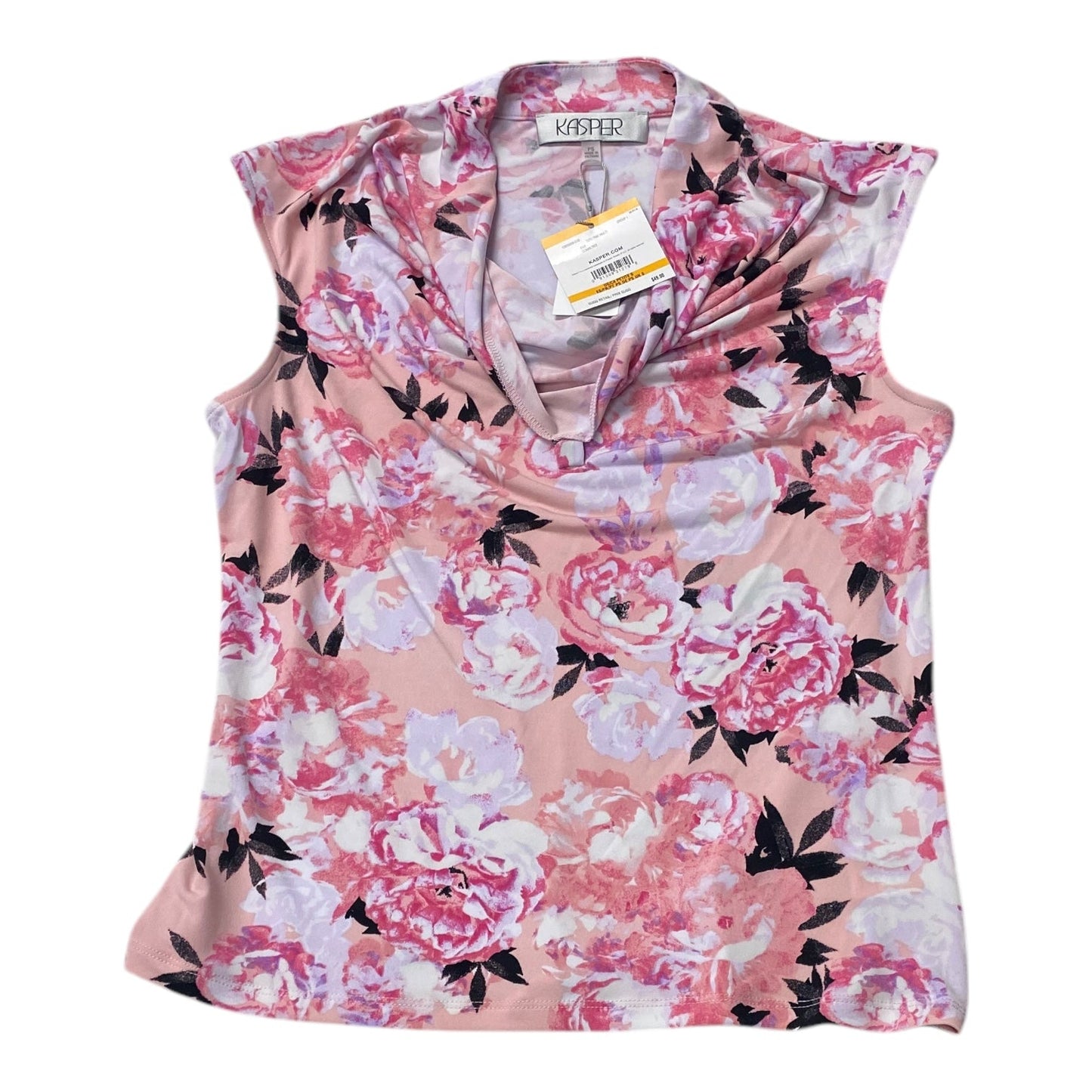 Top Sleeveless By Kasper In Floral Print, Size:Sp