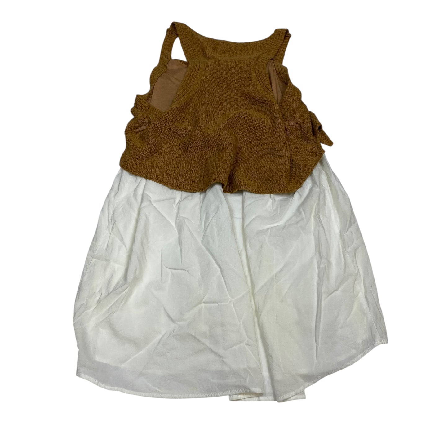 Top Sleeveless By Anthropologie In Brown & White, Size:XL