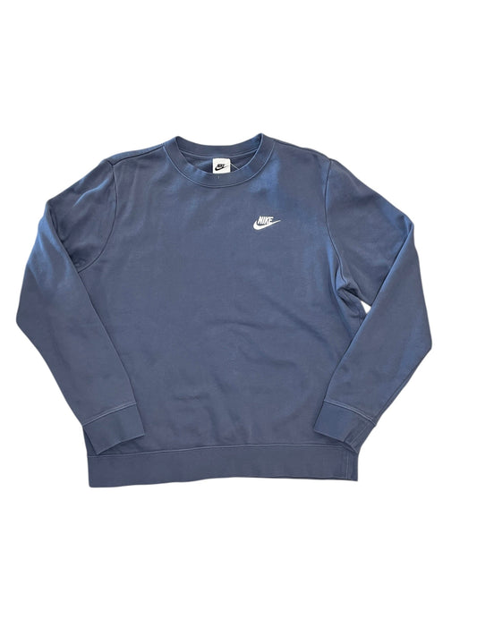 Athletic Sweatshirt Crewneck By Nike Apparel In Blue, Size:L
