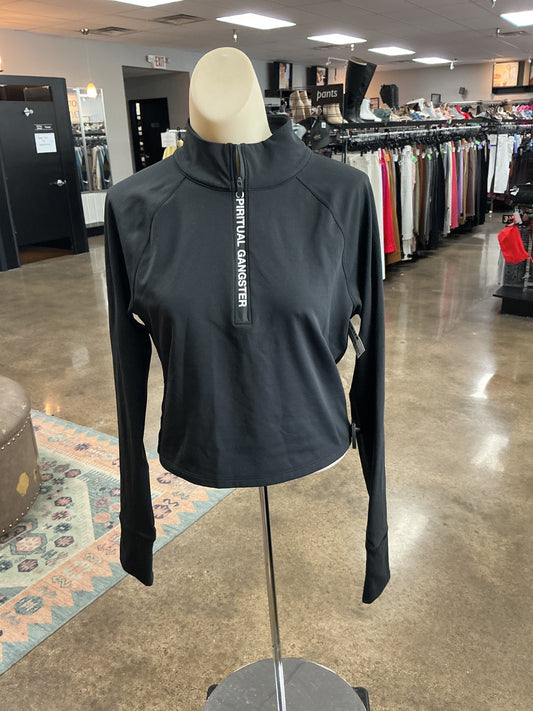 Athletic Sweatshirt Collar By Spiritual Gangster In Black, Size:L