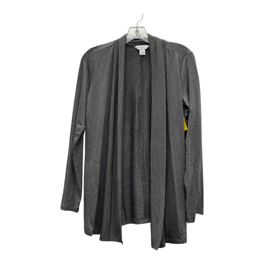 Sweater Cardigan By Liz Claiborne In Grey, Size:Xs