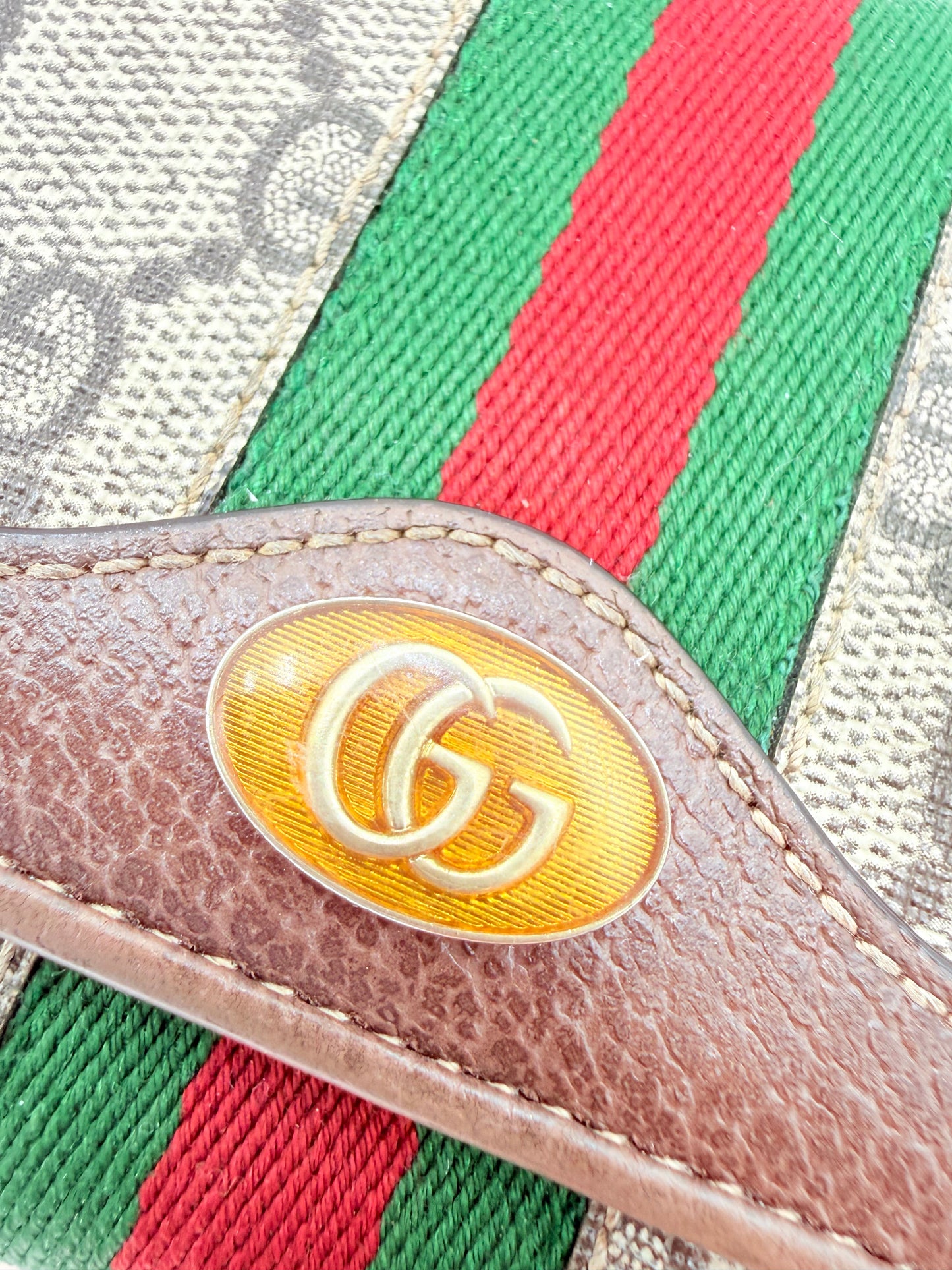 Crossbody Luxury Designer By Gucci In Tan, Size:Small