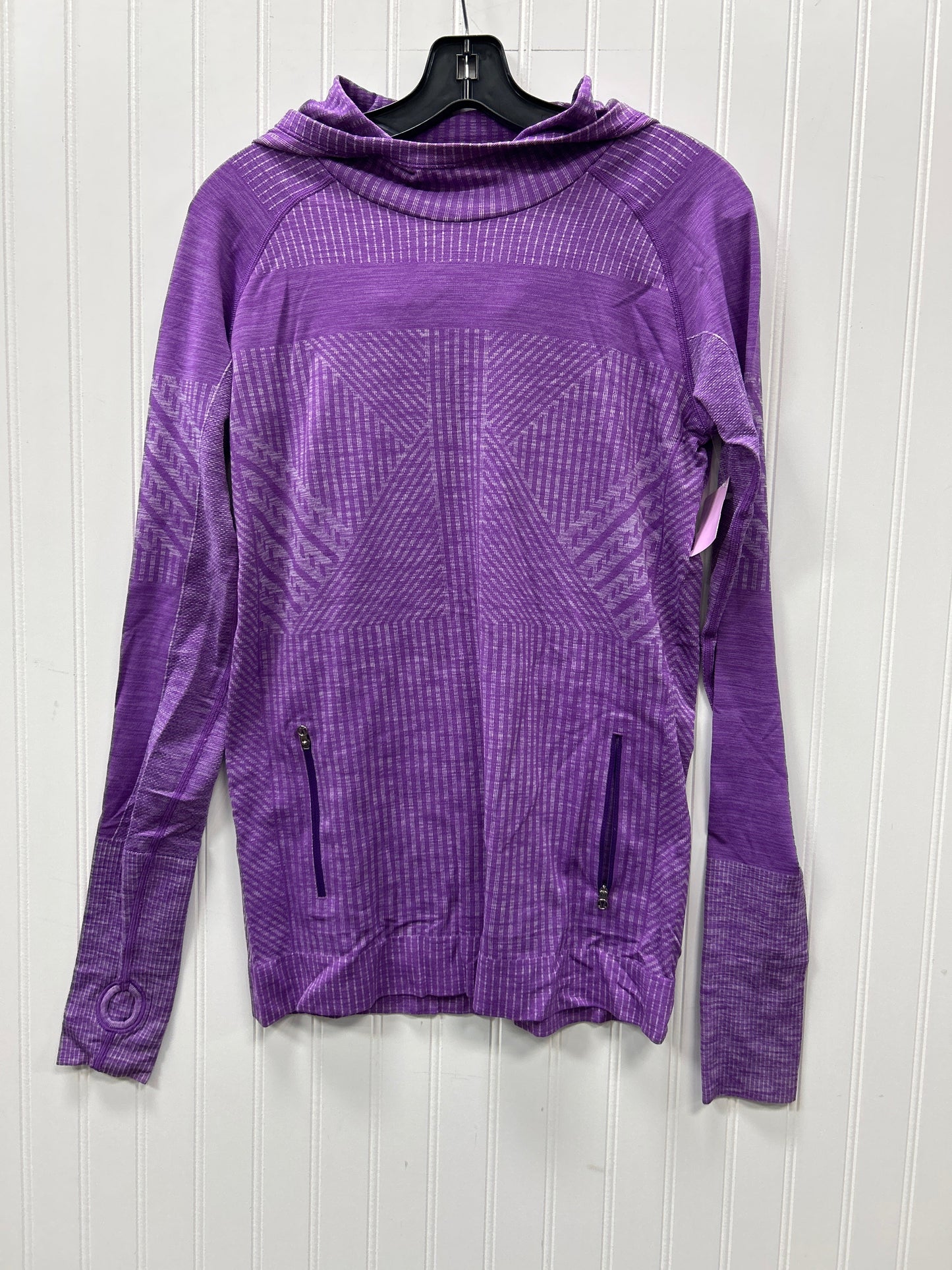 Athletic Top Ls Hoodie By Lululemon In Purple, Size:M