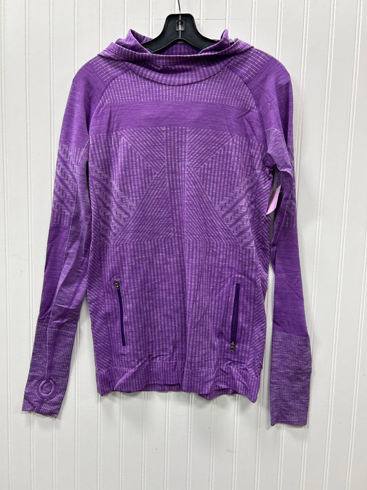 Athletic Top Ls Hoodie By Lululemon In Purple, Size:M