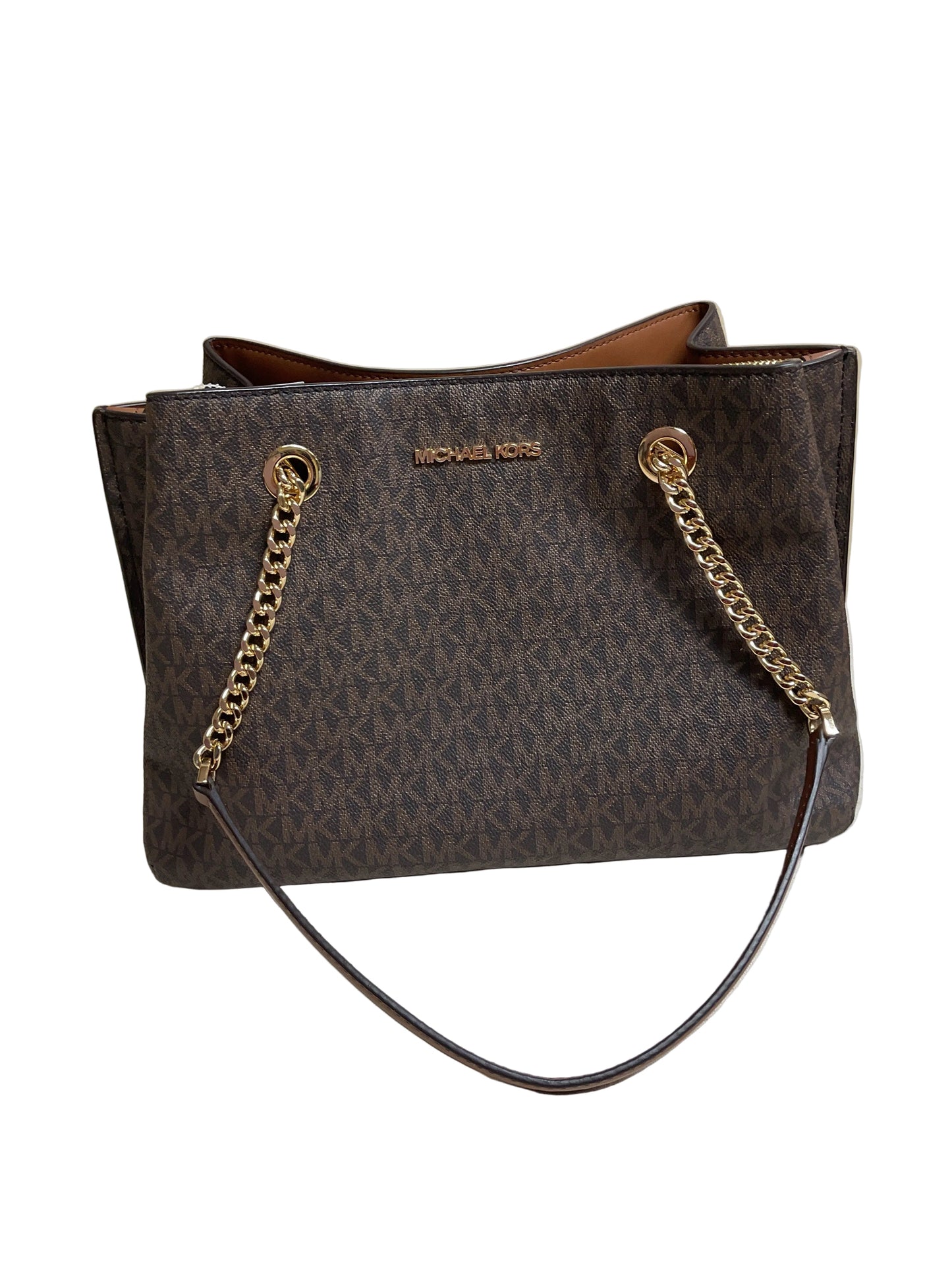 Handbag Designer By Michael Kors In Brown, Size:Medium