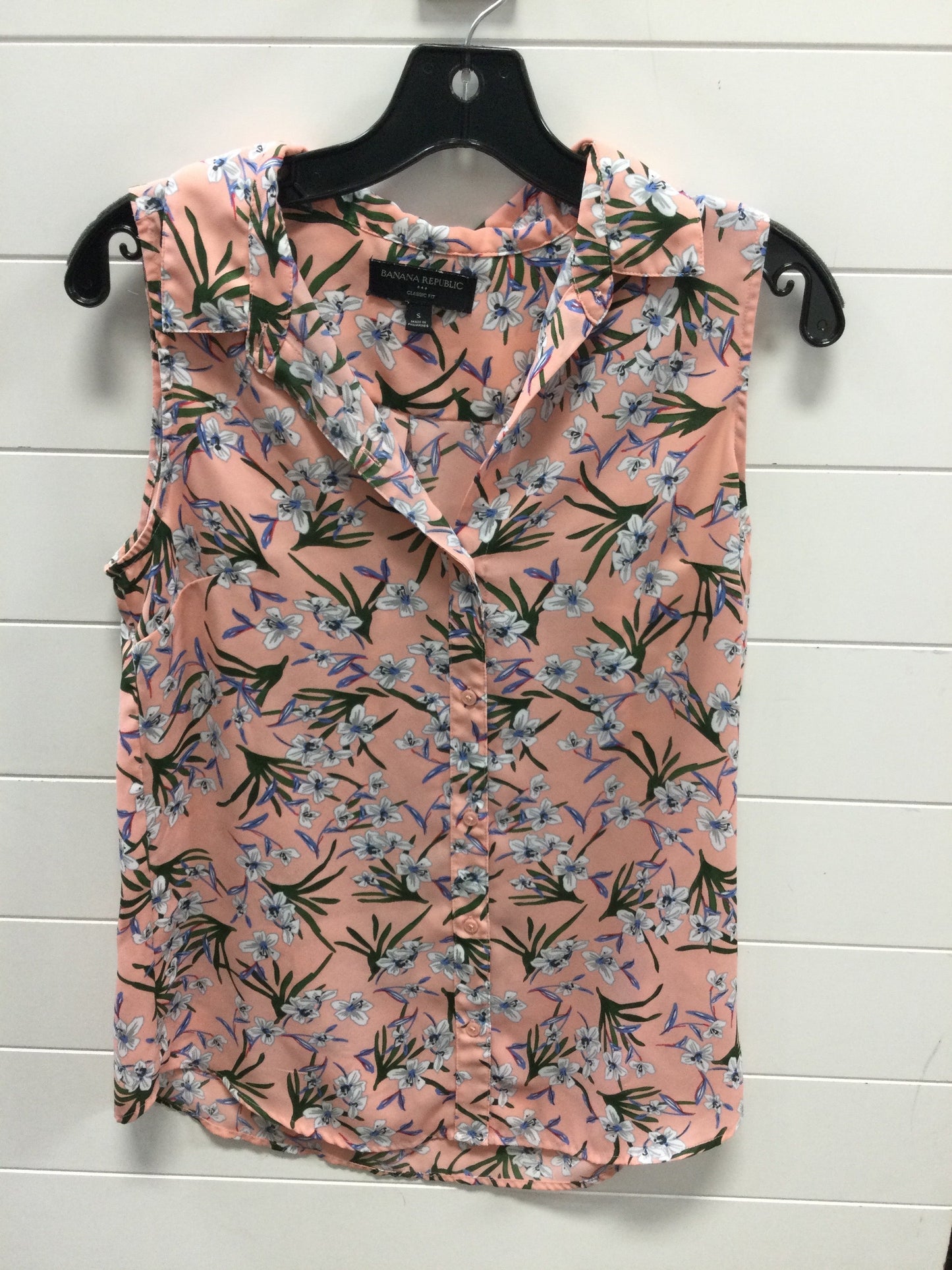 Top Sleeveless By Banana Republic In Pink, Size:S