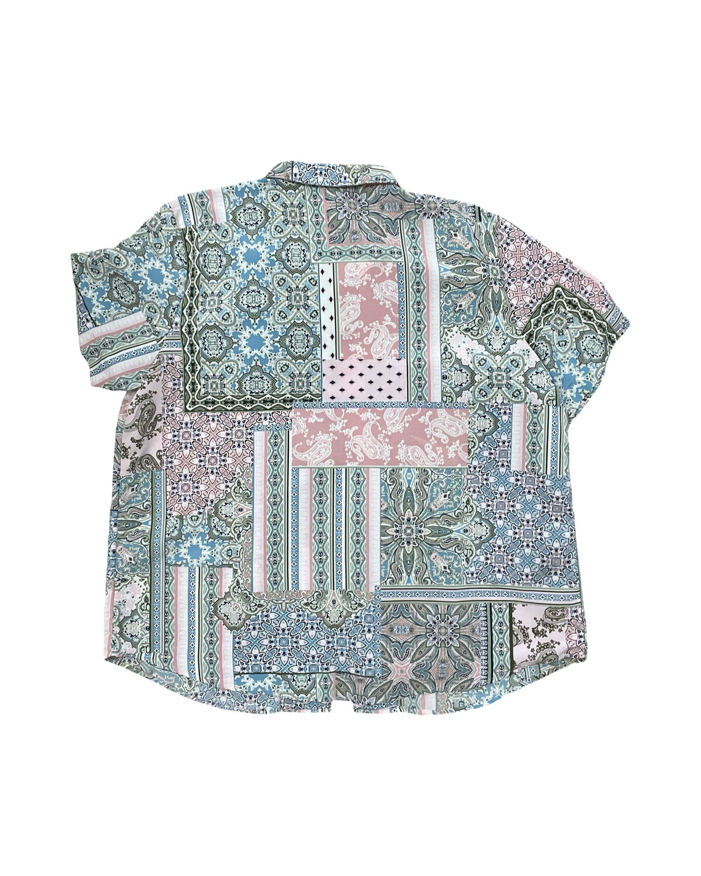 Blouse Ss By Bon Worth In Pink & Purple, Size:L
