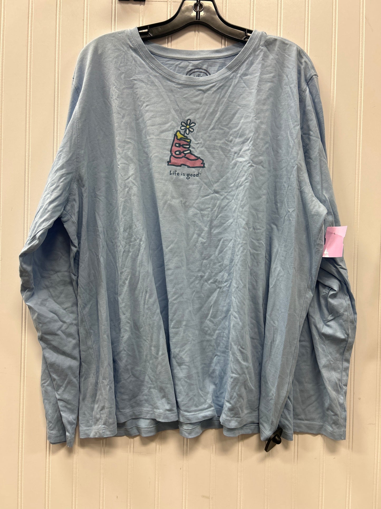Top Ls By Life Is Good In Blue, Size:1X