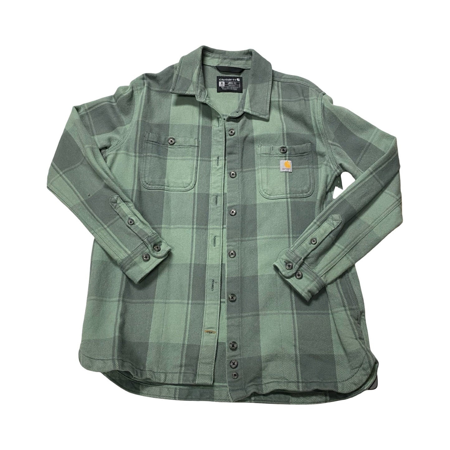 Jacket Shirt By Carhartt In Green, Size:S