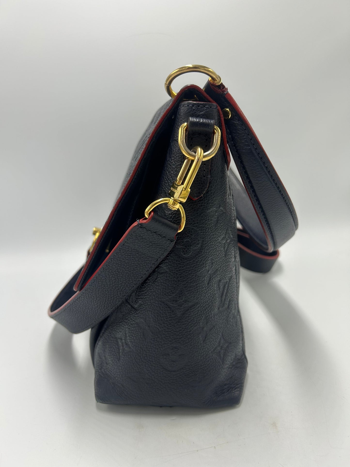 Louis Vuitton Blanche Empreinte MM Luxury Designer Handbag