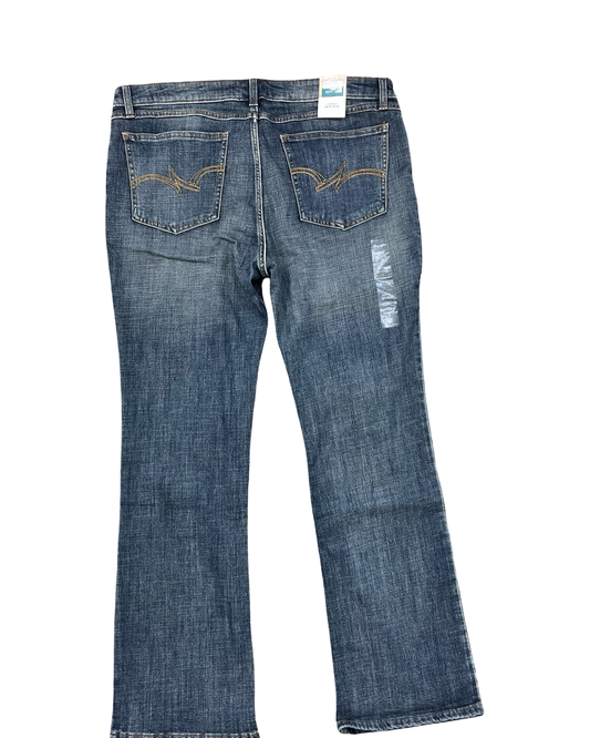 Jeans Boot Cut By Wrangler In Blue Denim, Size:14