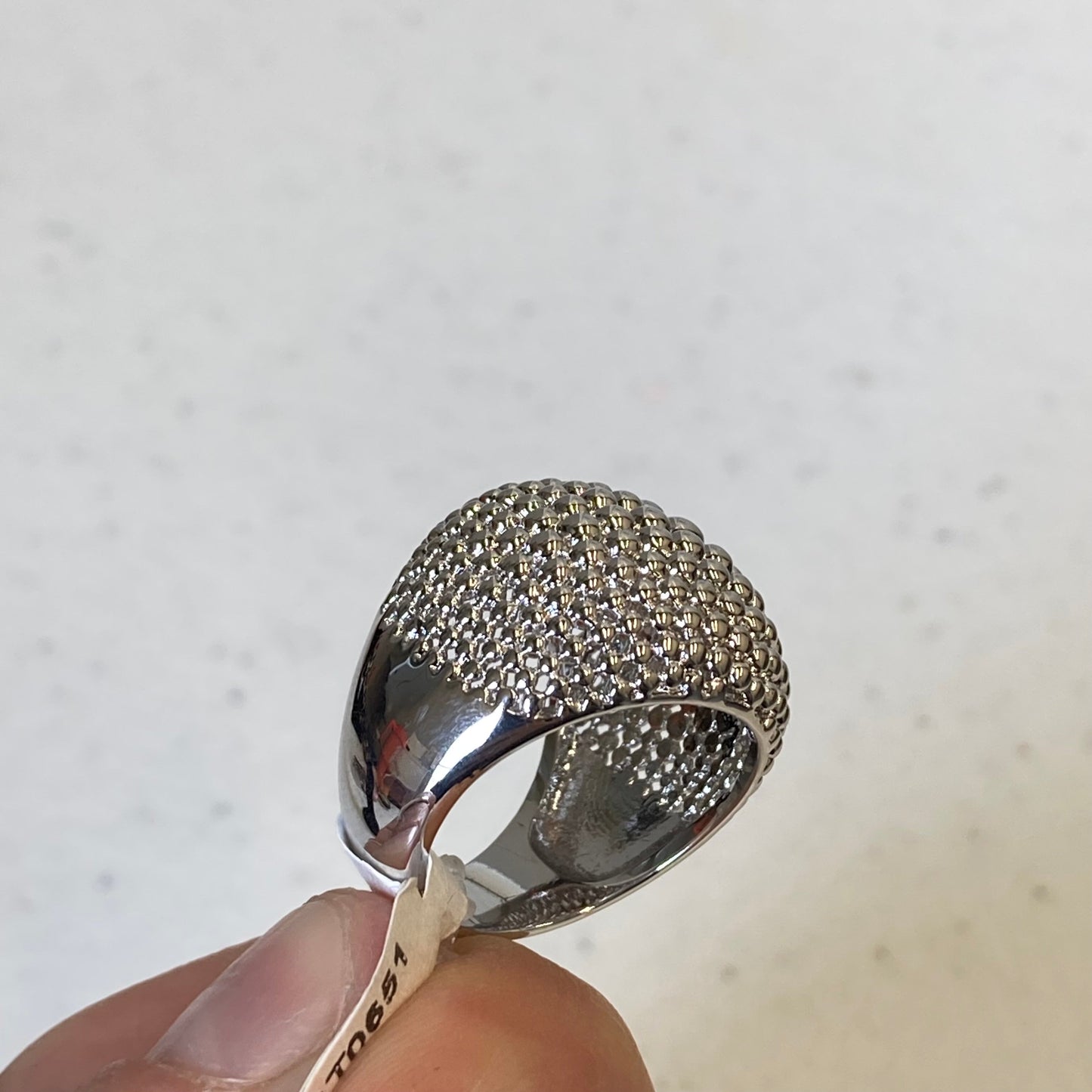Ring Statement In Silver, Size:6
