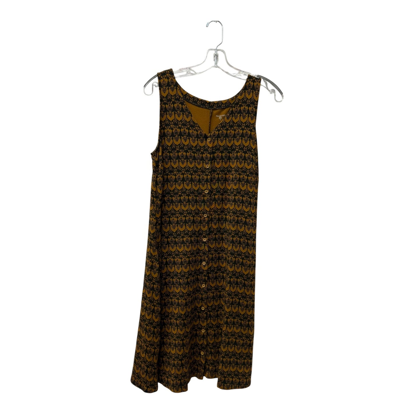 Dress Casual Midi By Garnet Hill In Black & Brown, Size:M