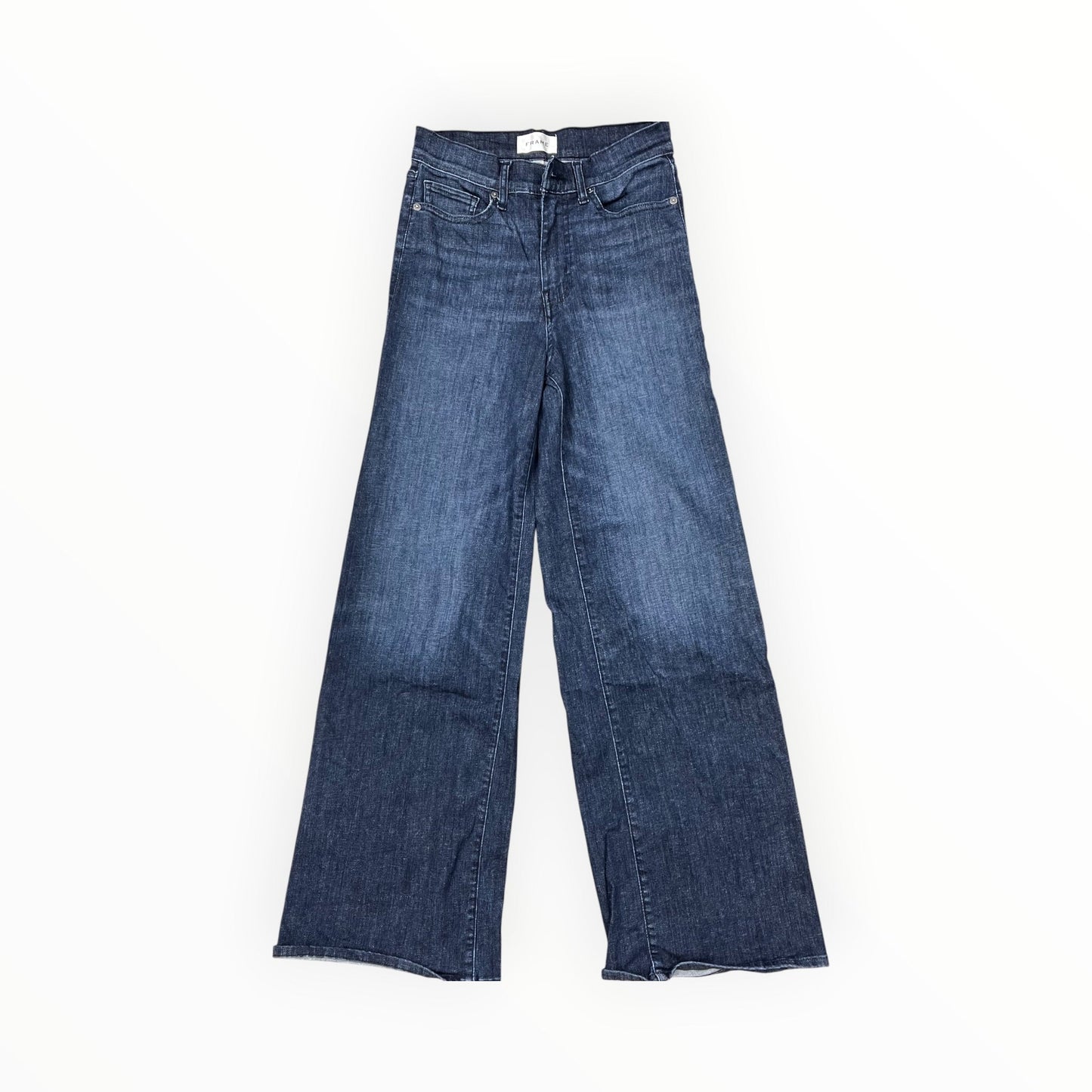 Jeans Wide Leg By Frame In Blue Denim, Size:2