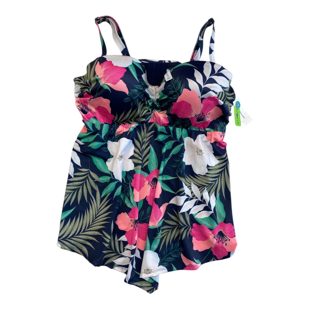 Swimsuit Top By Lane Bryant In Floral Print, Size:1X