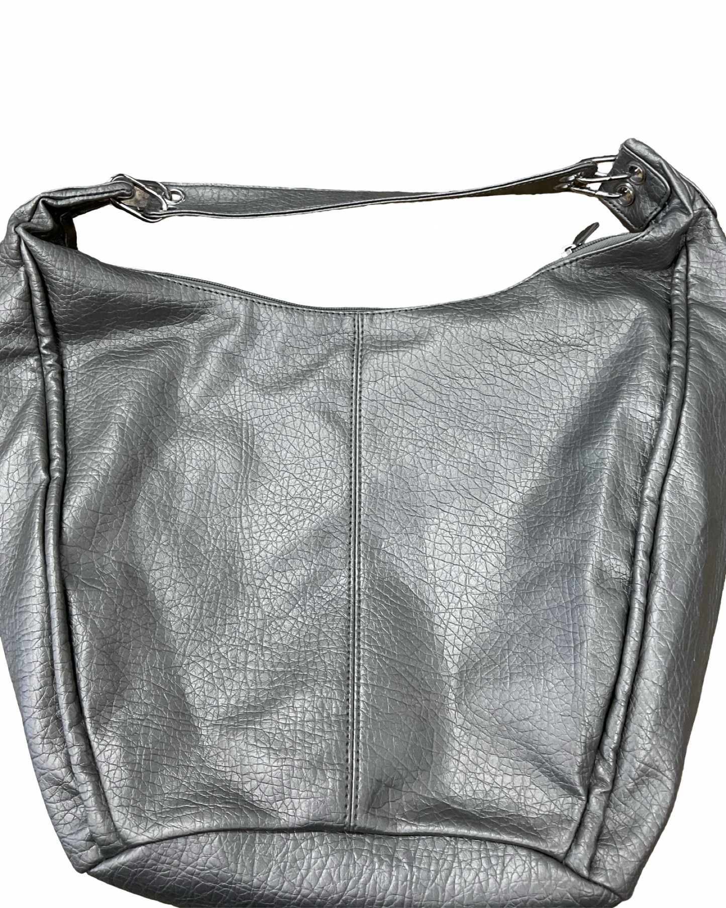 Handbag By Kenneth Cole Reaction In Silver, Size:Large