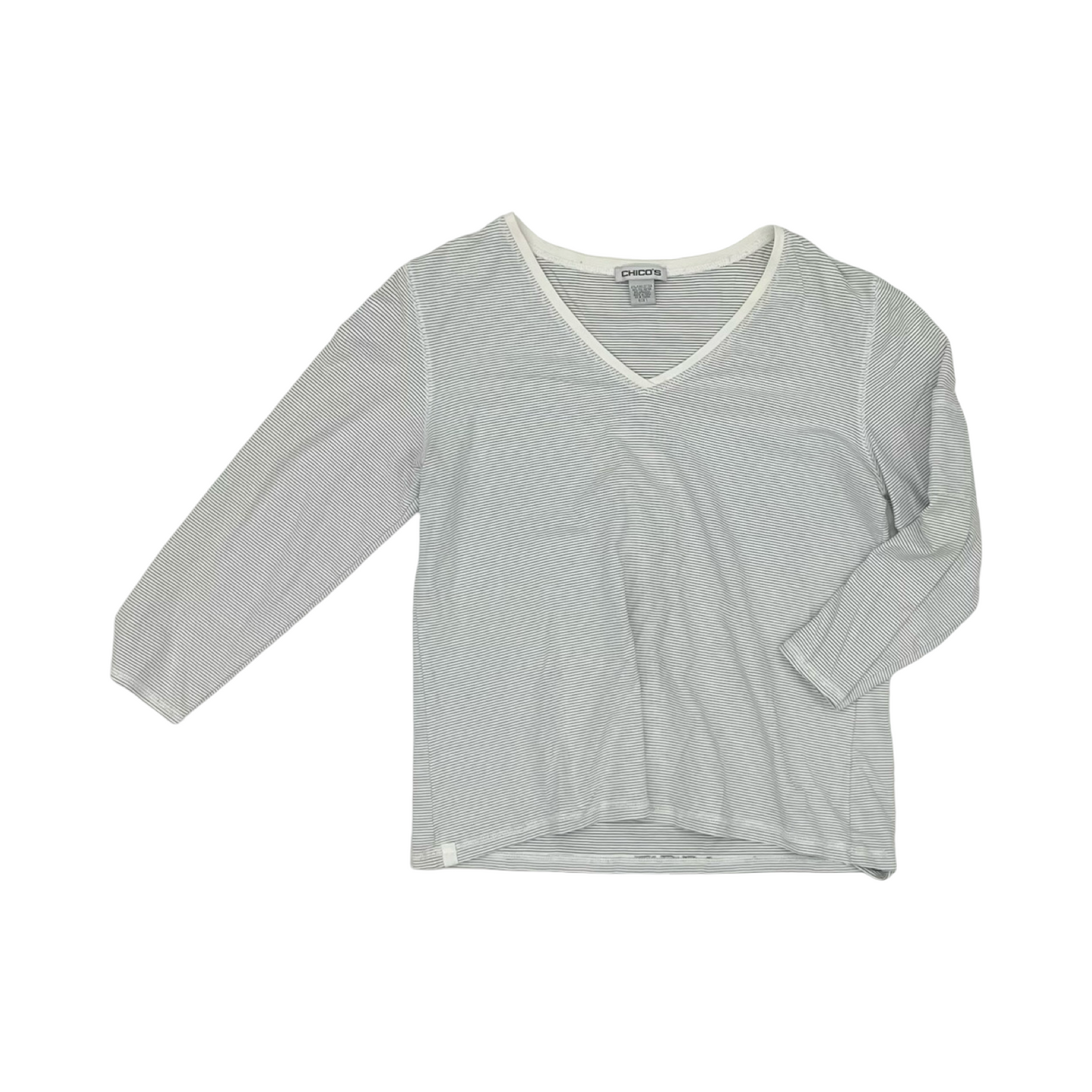 Top Ls By Chicos In Cream & Grey, Size:M