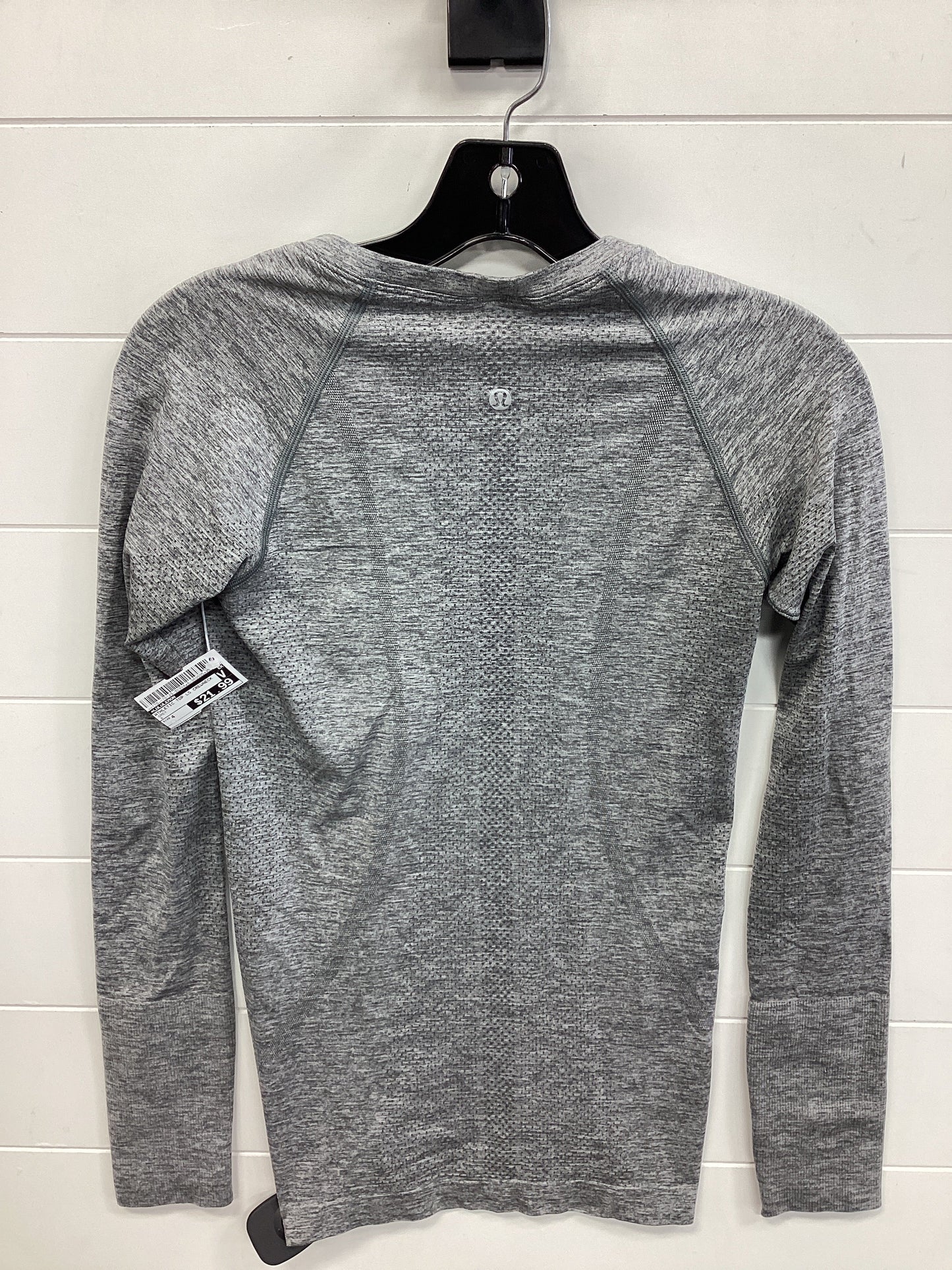Athletic Top Ls Crewneck By Lululemon In Grey, Size:4