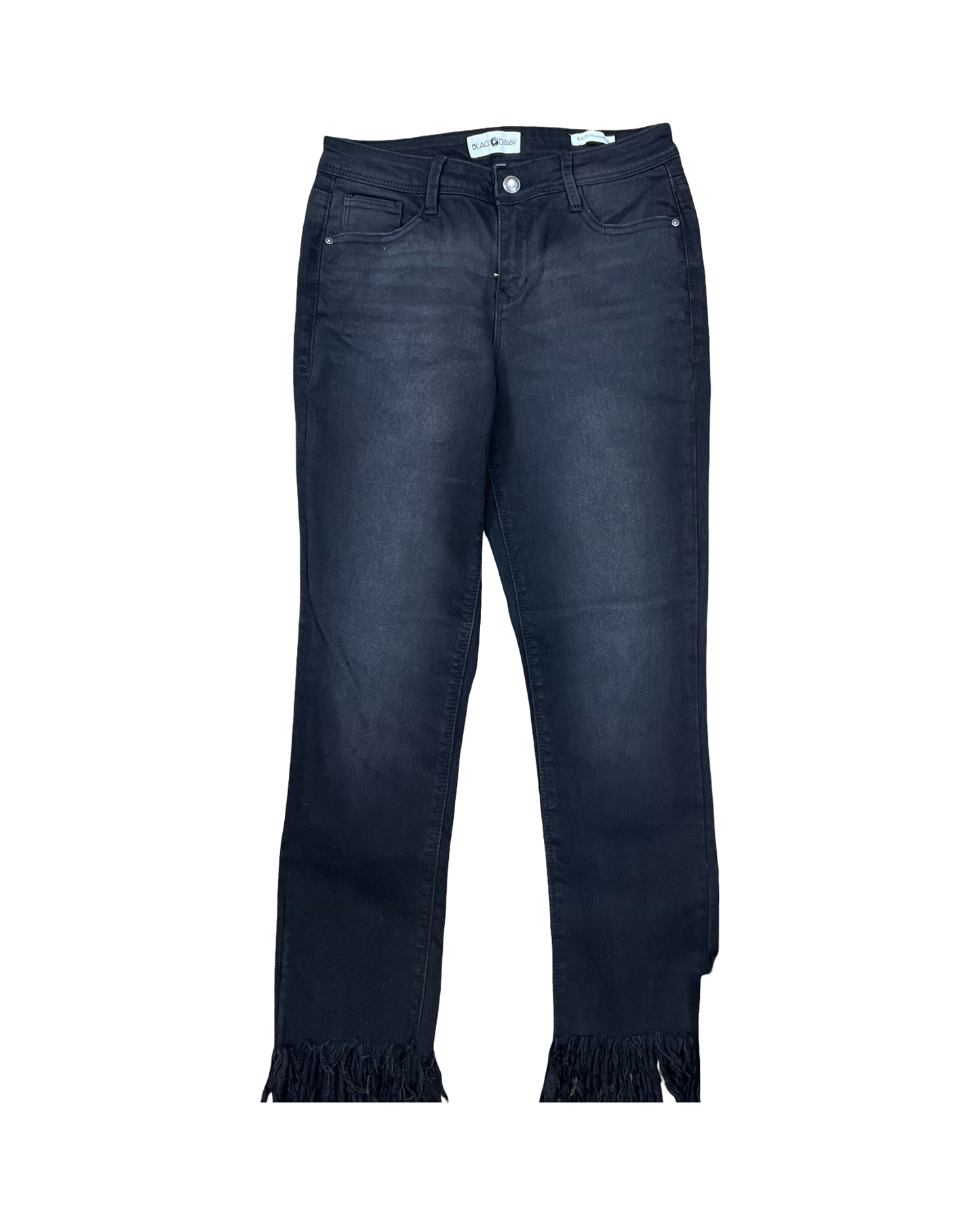 Jeans Straight By Clothes Mentor In Black Denim, Size:2