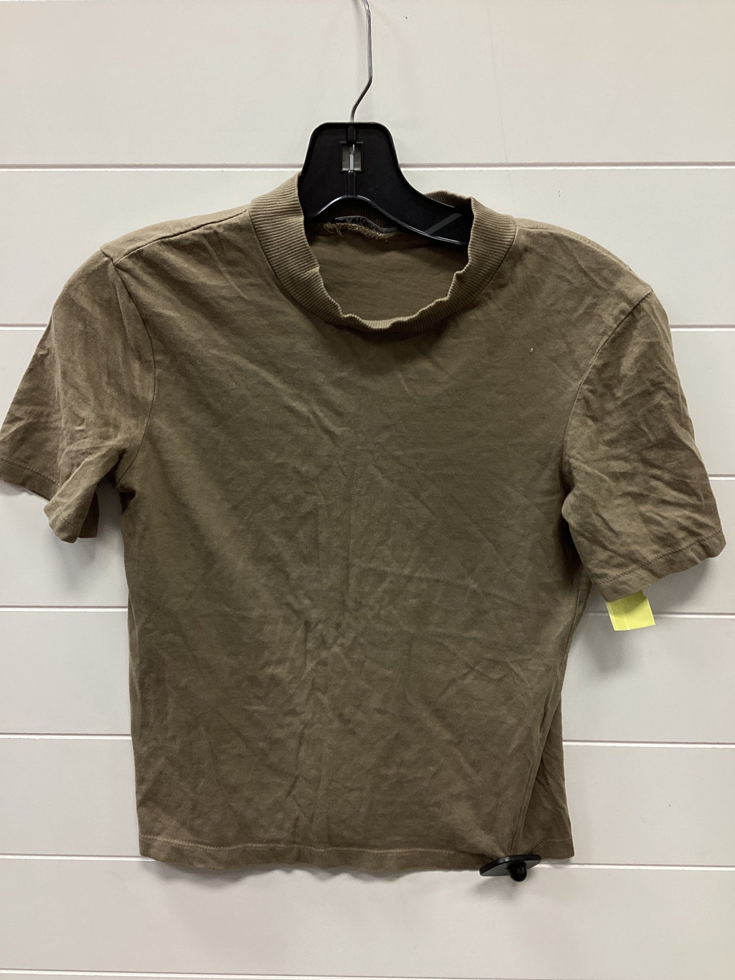 Top Ss Basic By Zara In Taupe, Size:S