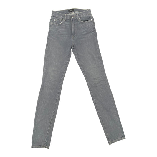 Jeans Skinny By 7 For All Mankind In Grey Denim, Size:4