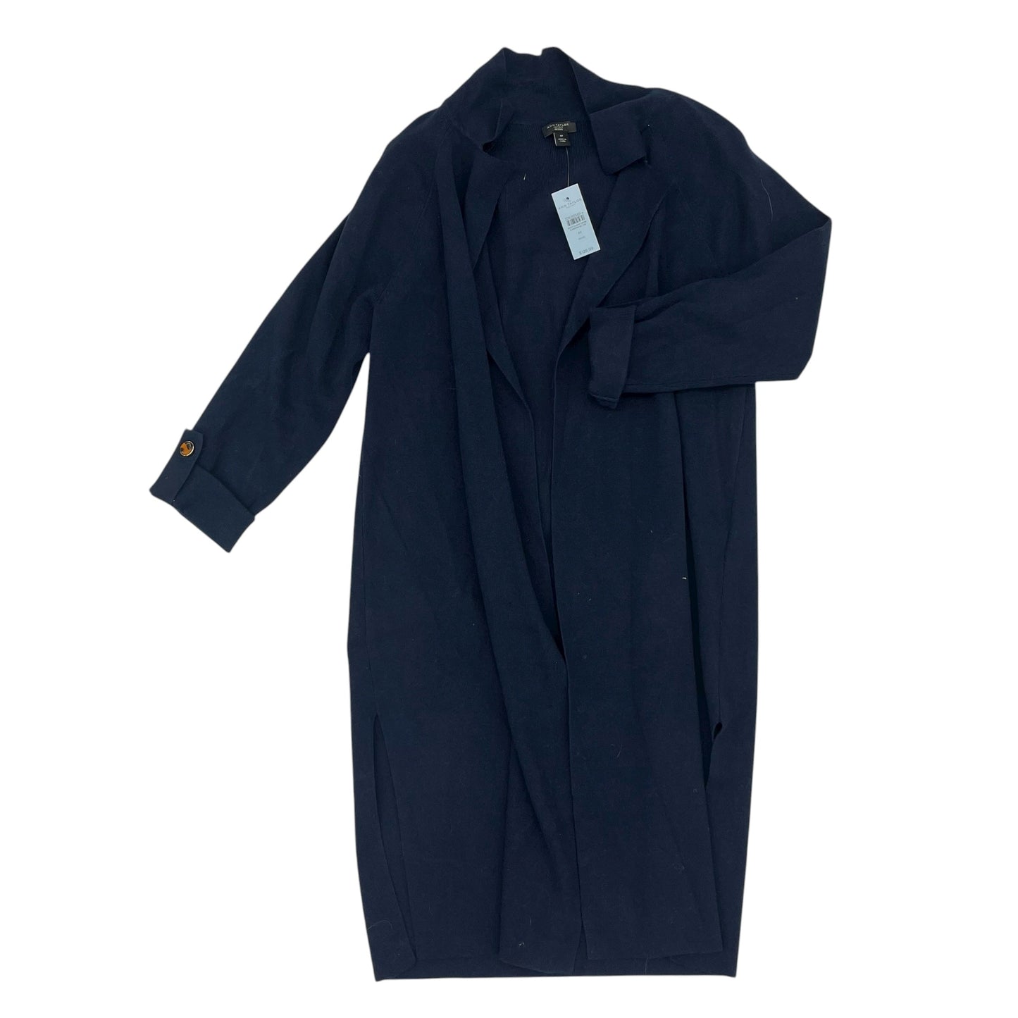 Sweater Cardigan By Ann Taylor In Navy, Size:Mp