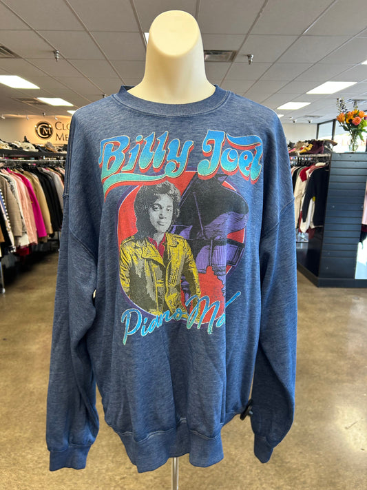 Sweatshirt Crewneck By Clothes Mentor In Blue, Size:M