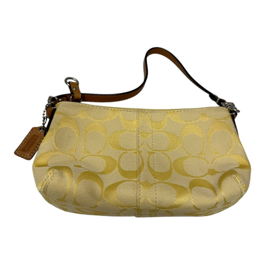 Wristlet Designer By Coach In Yellow, Size:Small