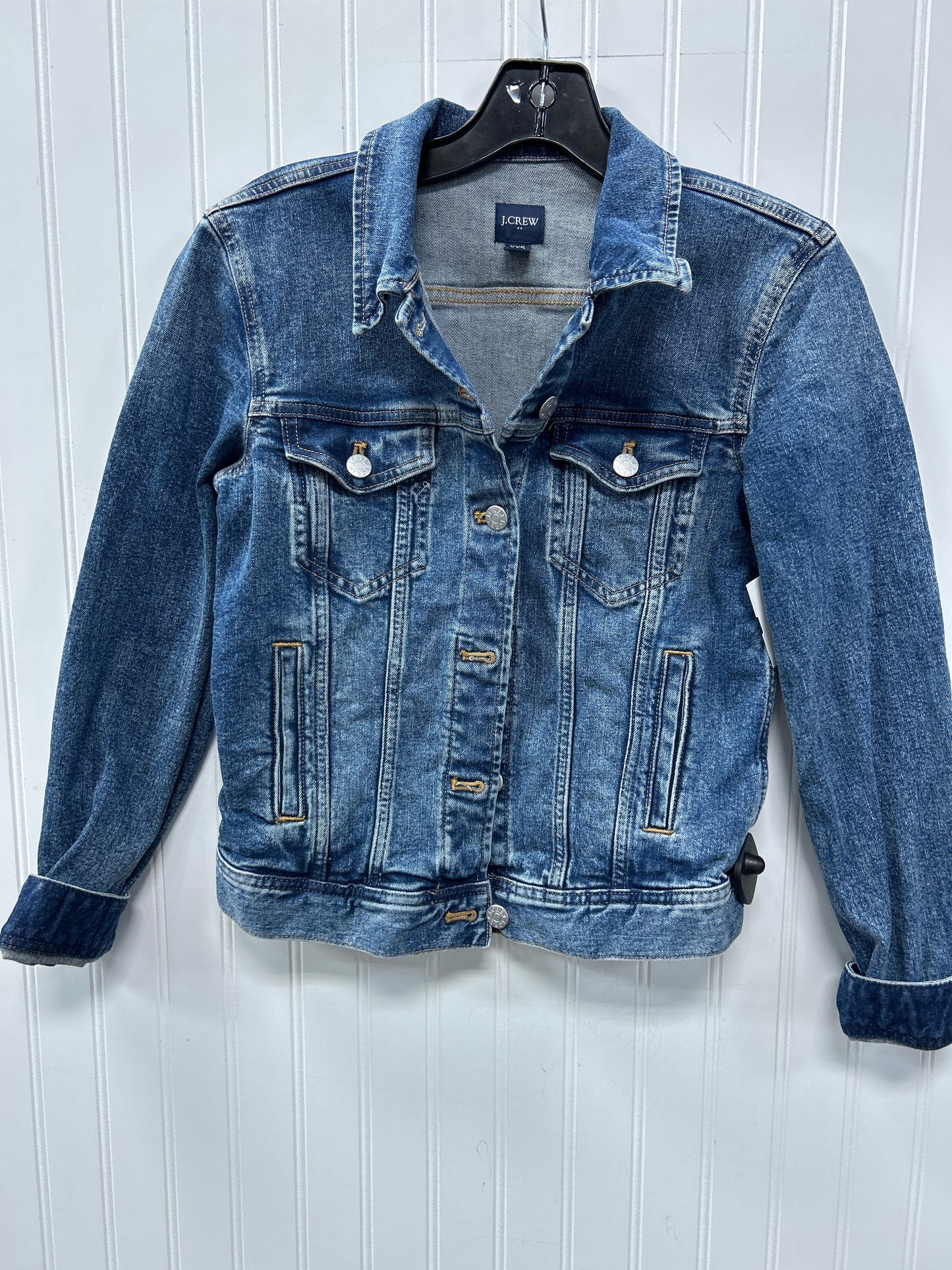Jacket Denim By J. Crew In Blue Denim, Size:Xxs