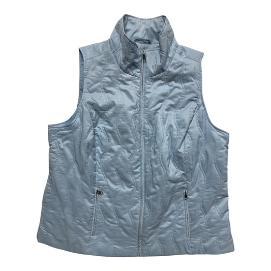 Vest Puffer & Quilted By Cj Banks In Blue, Size:1X