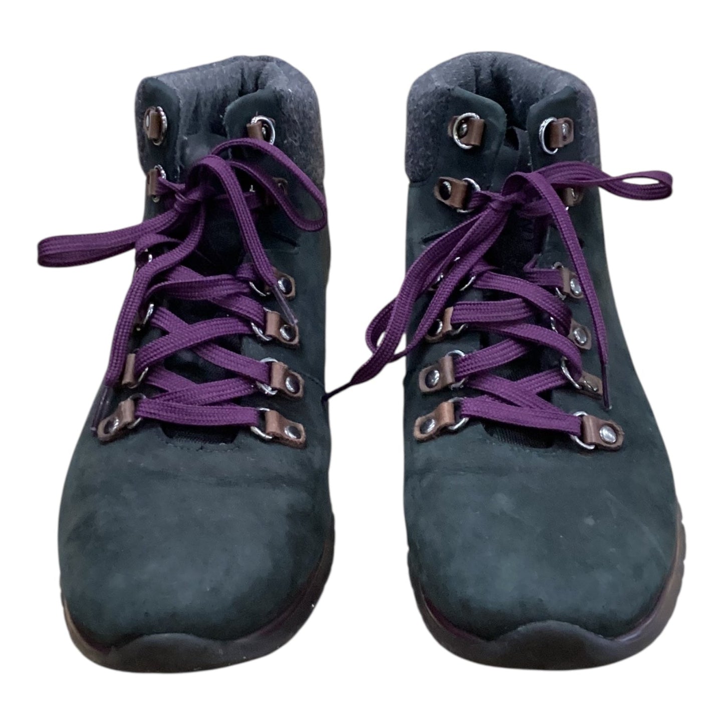 Boots Hiking By Cole-Haan In Black & Purple, Size:8.5