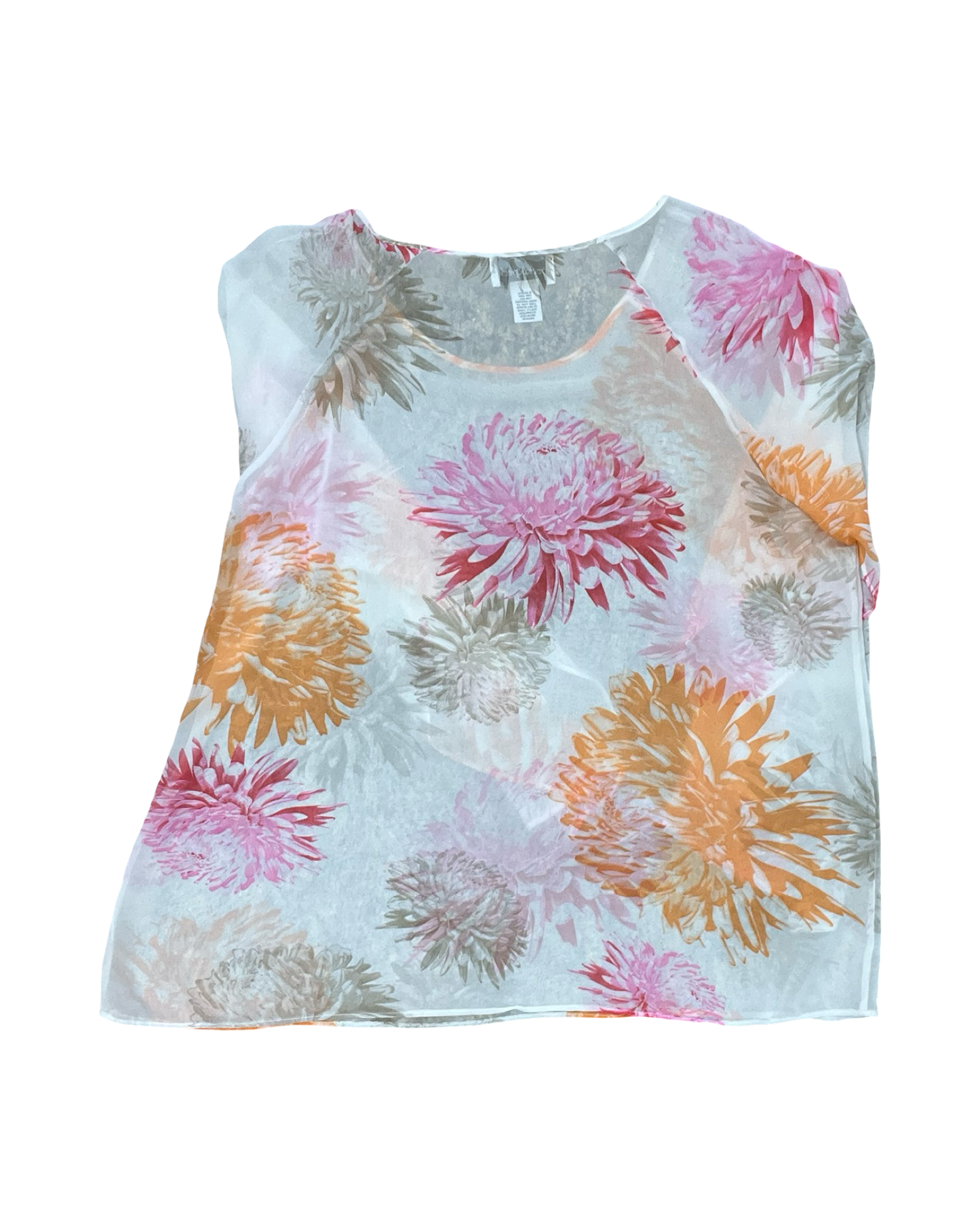 Top Ls By Peck And Peck In Cream & Orange, Size:Xl