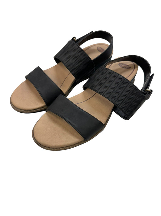 Sandals Flats By Dr Scholls In Black & Tan, Size:7
