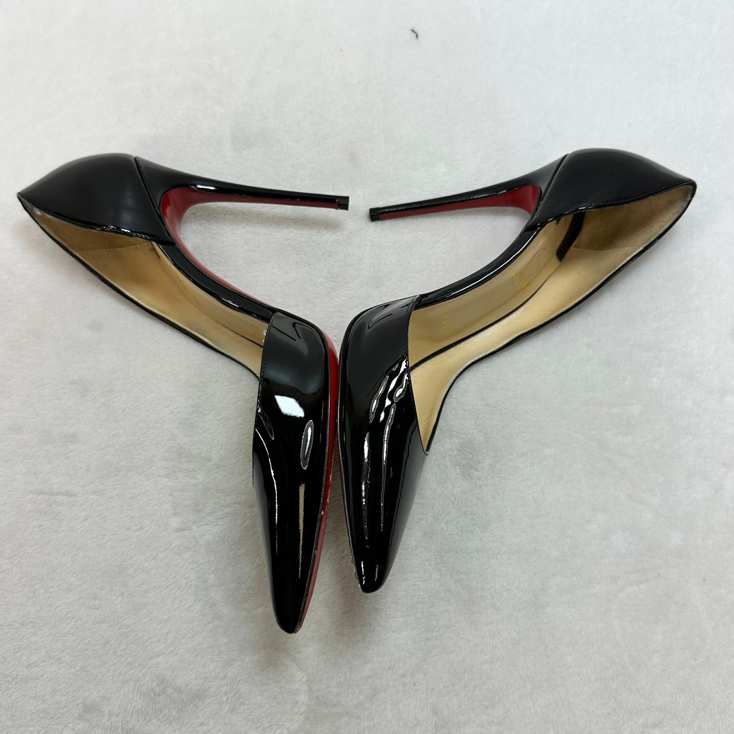 Shoes Luxury Designer By Christian Louboutin In Black, Size: 39