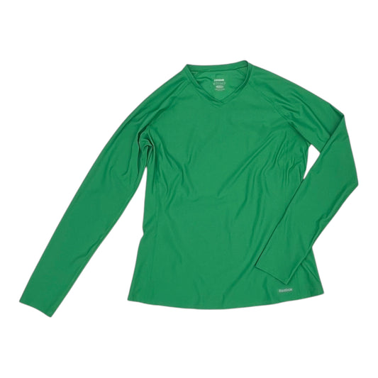 Athletic Top Ls Crewneck By Reebok In Green, Size:L
