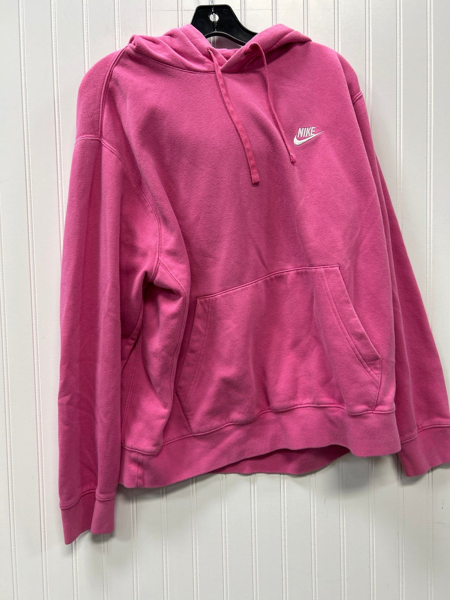 Sweatshirt Hoodie By Nike In Pink, Size:L