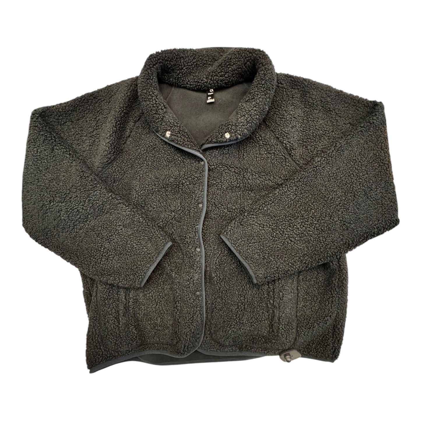 Jacket Faux Fur & Sherpa By Gapfit In Black, Size:Xxl