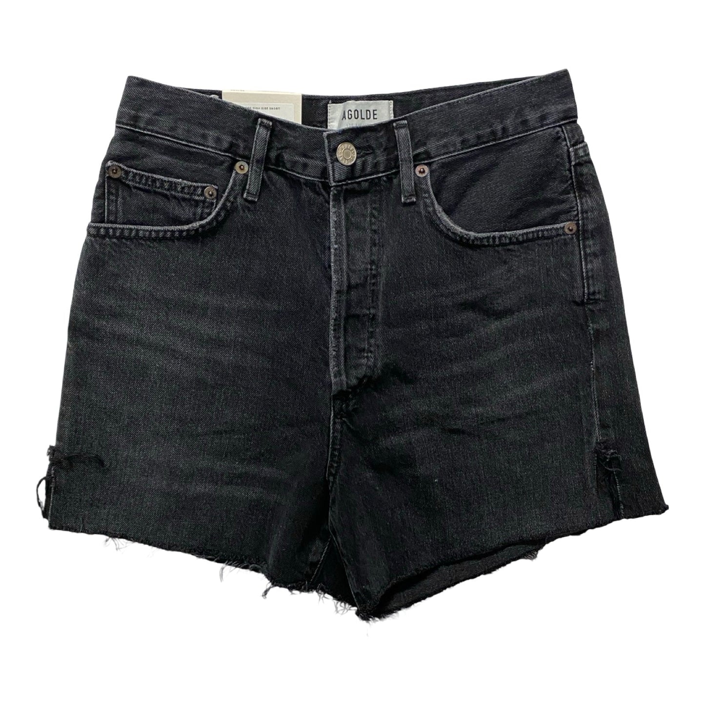 Shorts By Agolde In Black Denim, Size:2