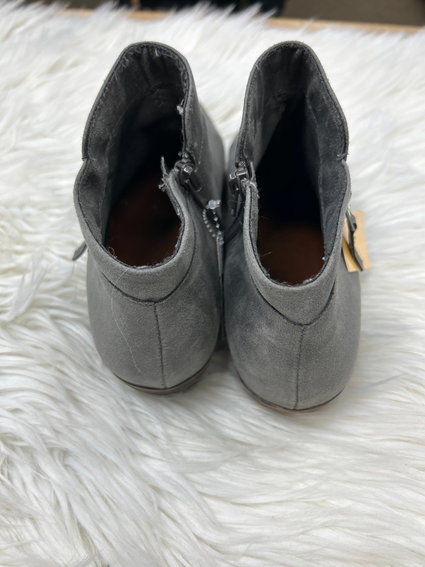 Boots Ankle Heels By Maurices In Grey, Size:8.5