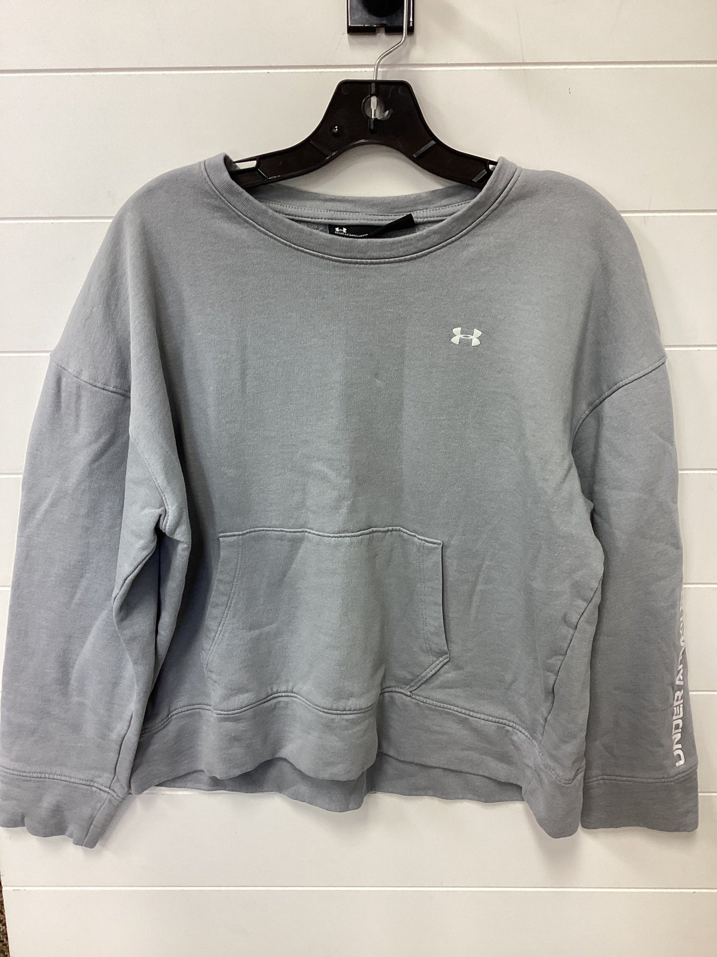 Athletic Sweatshirt Crewneck By Under Armour In Grey, Size:M