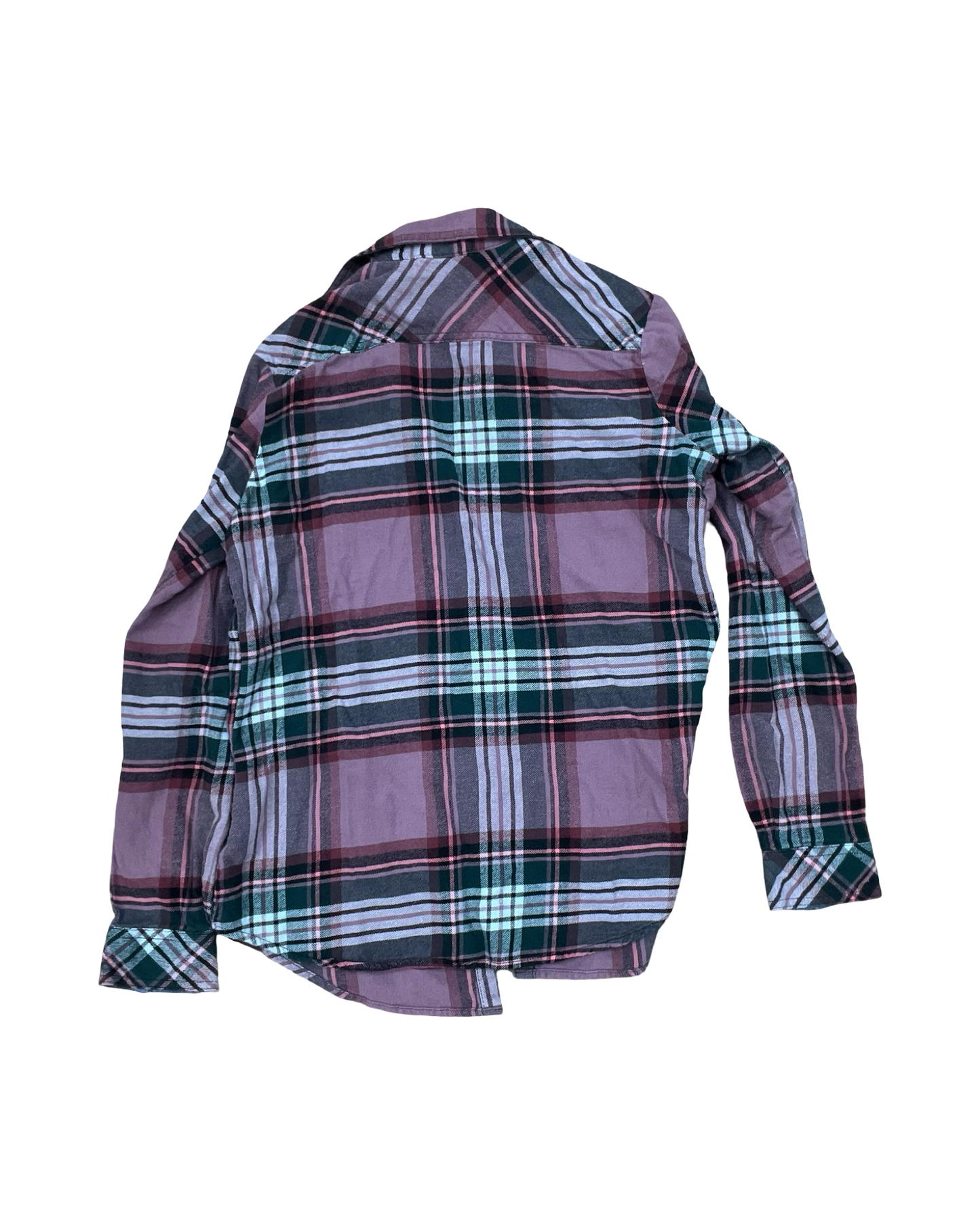 Blouse Ls By Dickies In Green & Purple, Size:S