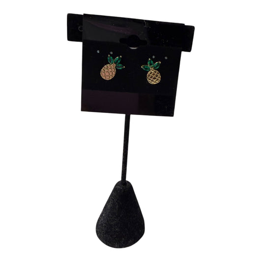 Earrings Stud By Banana Republic In Gold & Green